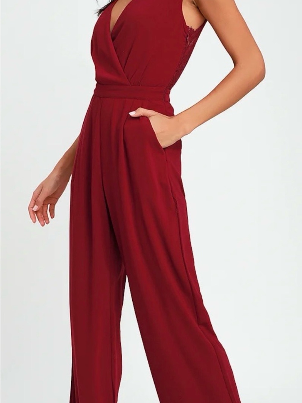 Lace Wide-Leg Jumpsuit - Lulus- NWT